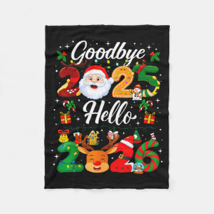 Happy New Year 2026 Goodbye 2025 Hello 2026 Fleece Blanket