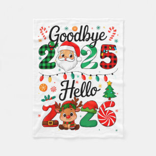 Happy New Year 2026 Goodbye 2025 Hello 2026  Fleece Blanket
