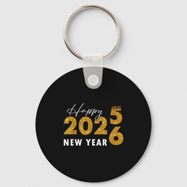 Happy New Year 2026 Goodbye 2025 Hello 2026  Keychain (Front)