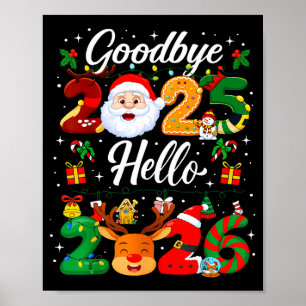 Happy New Year 2026 Goodbye 2025 Hello 2026 Poster