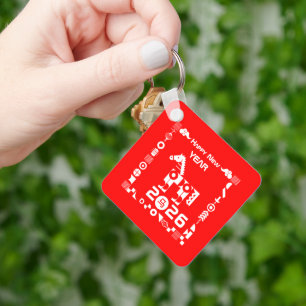 Happy New Year 2026 Keychain
