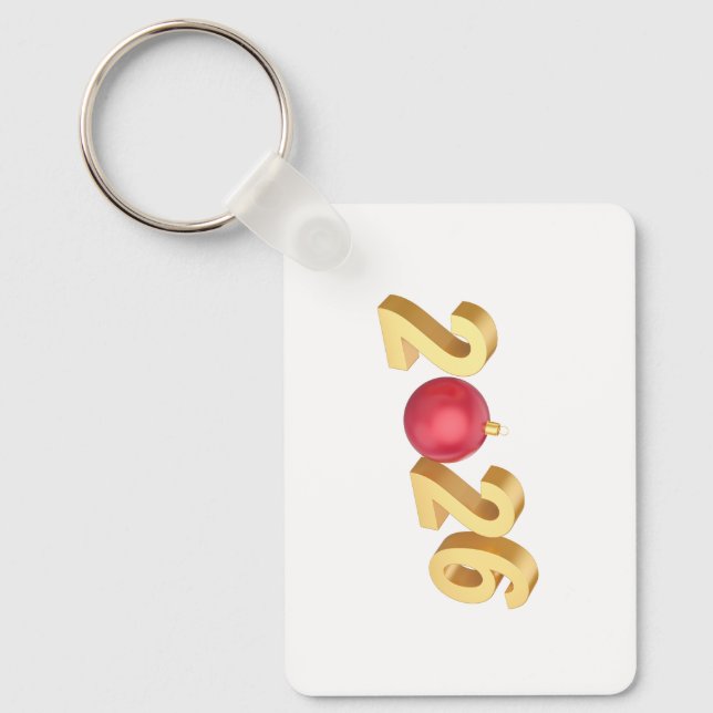 Happy New Year 2026 Keychain (Front)