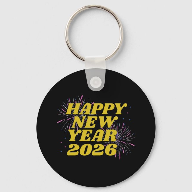 Happy New Year 2026 Keychain (Front)