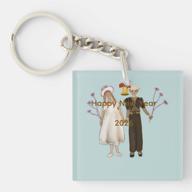 Happy New Year 2026 Keychain (Front)