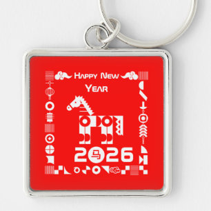 Happy New Year 2026 Keychain
