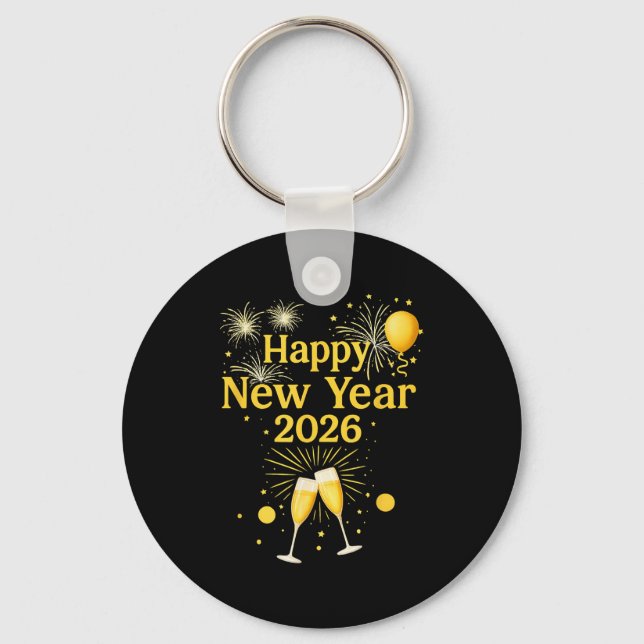 Happy New Year 2026  Keychain (Front)
