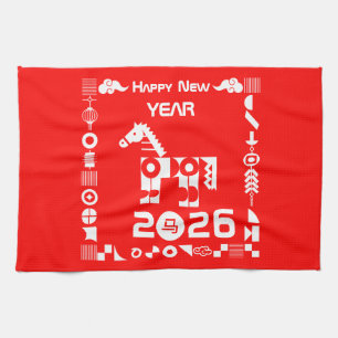Happy New Year 2026 Kitchen Towel