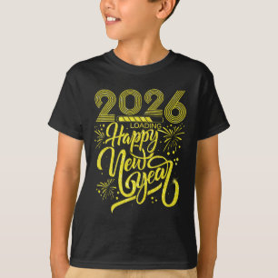 Happy New Year 2026 Loading Fireworks Party Premiu T-Shirt