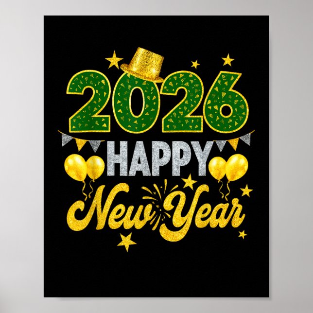 Happy New Year 2026 Matching Family  Poster (Front)