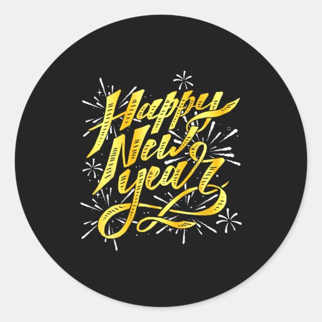 Happy New Year 2026 Men Women Kids New Year Eve Pa Classic Round Sticker (Front)