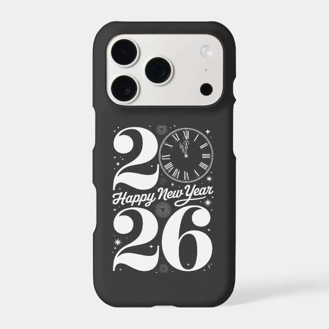 Happy New Year 2026 Midnight Clock Countdown (Back)