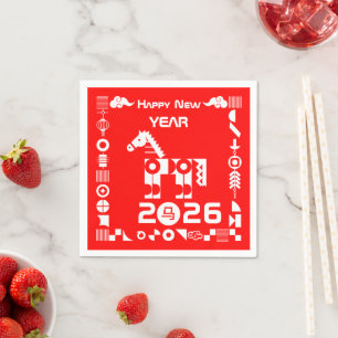 Happy New Year 2026 Napkin