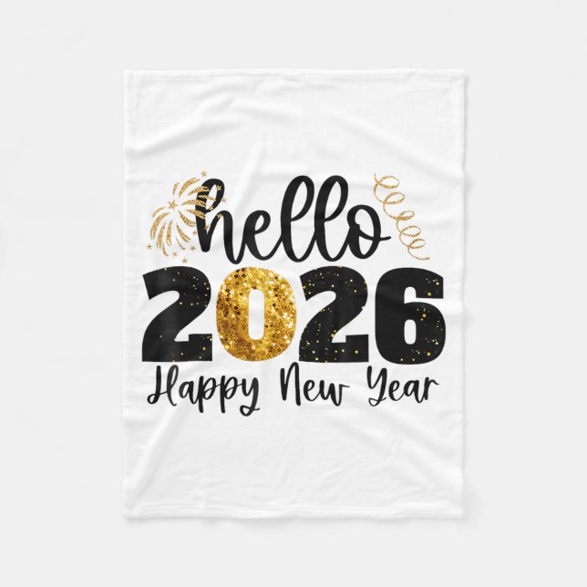 Happy New Year 2026 New Year Party Friends Family  Fleece Blanket (Front)