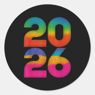Happy New Year 2026 New Years Eve  Classic Round Sticker