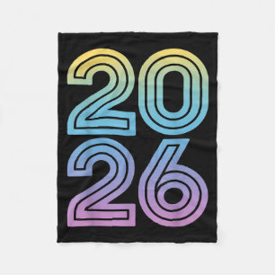Happy New Year 2026 New Years Eve Fleece Blanket