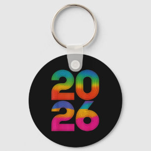 Happy New Year 2026 New Years Eve Keychain