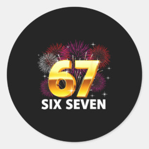 Happy New Year 2026 New Year's Eve Party 67 Six Se Classic Round Sticker