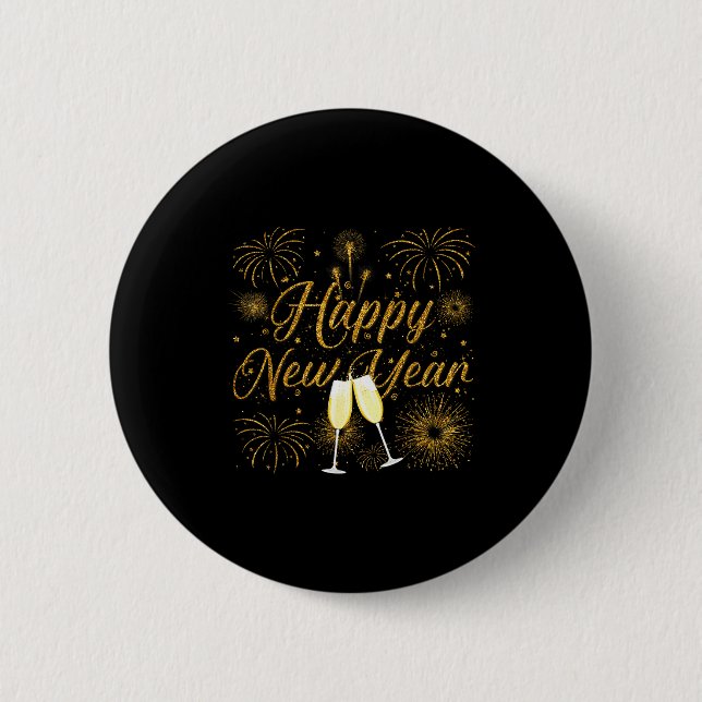 Happy New Year 2026 New Years Eve Party Countdown  2 Inch Round Button (Front)