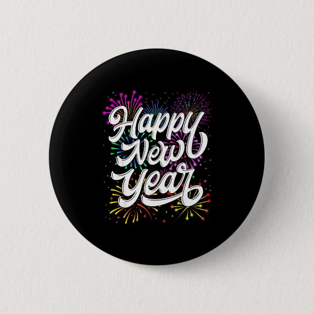 Happy New Year 2026 New Year's Eve Party Countdown 2 Inch Round Button (Front)