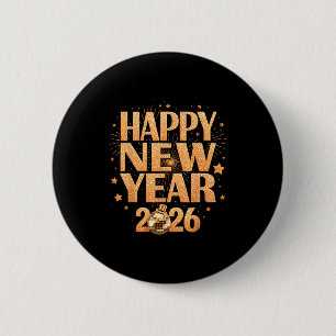 Happy New Year 2026 New Years Eve Party Countdown 2 Inch Round Button