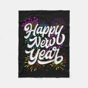 Happy New Year 2026 New Year's Eve Party Countdown Fleece Blanket