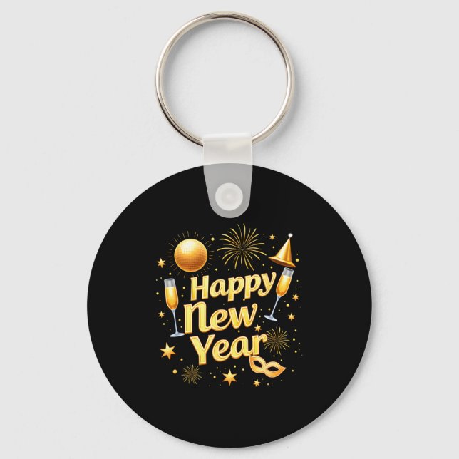 Happy New Year 2026 New Years Eve Party Countdown  Keychain (Front)