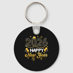 Happy New Year 2026 New Year's Eve Party Countdown Keychain