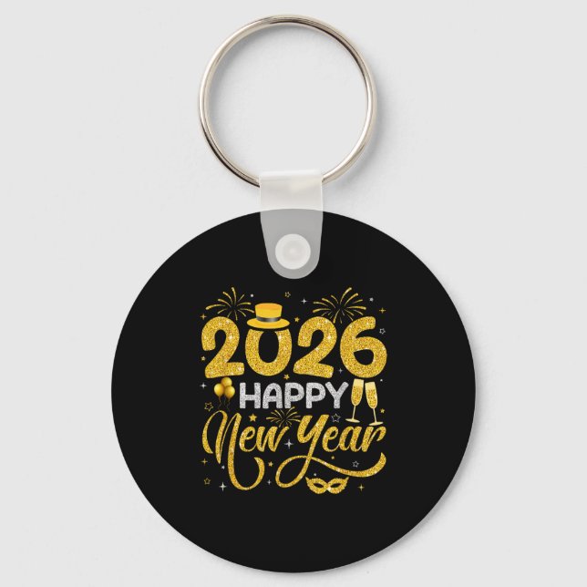 Happy New Year 2026 New Years Eve Party Countdown  Keychain (Front)