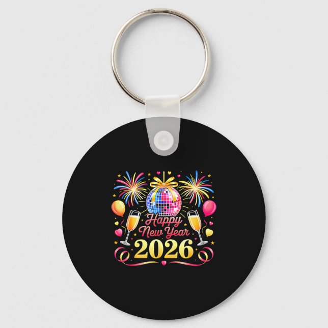 Happy New Year 2026 New Years Eve Party Countdown  Keychain (Front)
