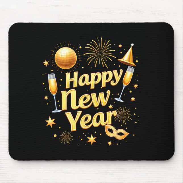 Happy New Year 2026 New Years Eve Party Countdown  Mouse Pad (Front)
