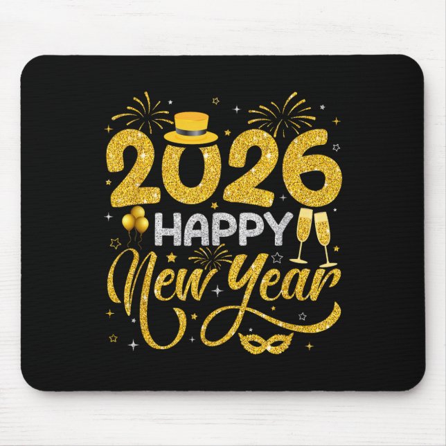 Happy New Year 2026 New Years Eve Party Countdown  Mouse Pad (Front)