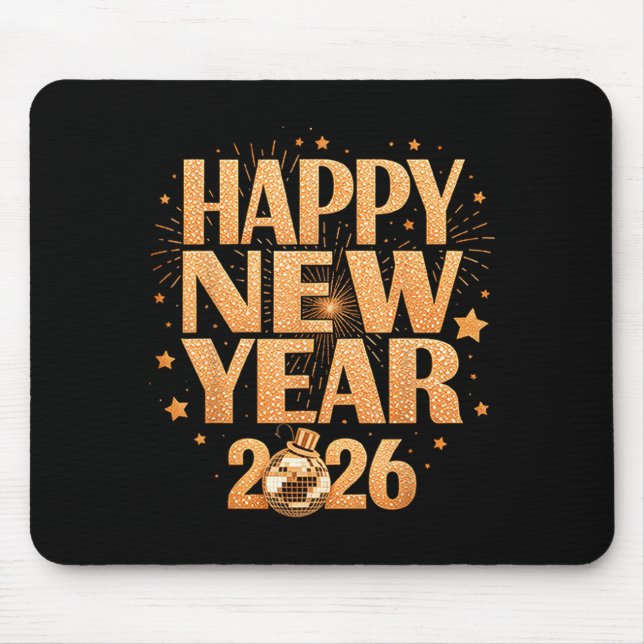 Happy New Year 2026 New Years Eve Party Countdown  Mouse Pad (Front)