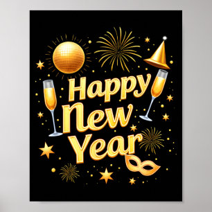 Happy New Year 2026 New Years Eve Party Countdown  Poster