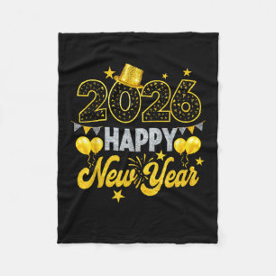 Happy New Year 2026 New Years Eve Party  Fleece Blanket