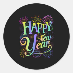 Happy New Year 2026 New Year's Eve Party Matching  Classic Round Sticker
