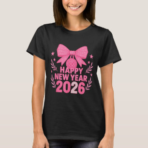 Happy New Year 2026 Nk Bow Coquette Family  T-Shirt
