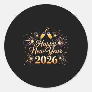 Happy New Year 2026 Party  Classic Round Sticker
