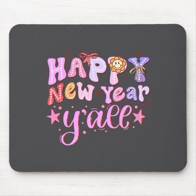 Happy New Year 2026 Party Countdown New Years Y'al Mouse Pad (Front)