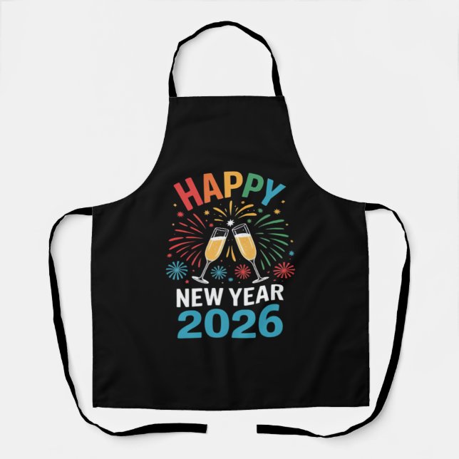 Happy New Year 2026 Party Funny New Years Eve 2026 Apron (Front)