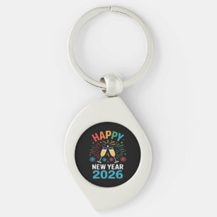 Happy New Year 2026 Party Funny New Years Eve 2026 Keychain