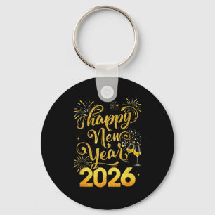 Happy New Year 2026 Party New Years Eve Holiday  Keychain