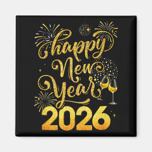 Happy New Year 2026 Party New Years Eve Holiday Magnet