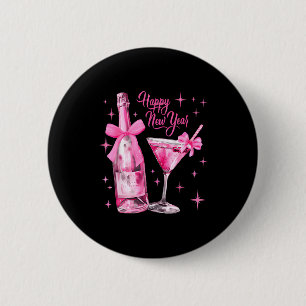 Happy New Year 2026 Retro Nk Bow Whisky New Year's 2 Inch Round Button