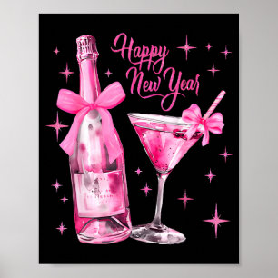 Happy New Year 2026 Retro Nk Bow Whisky New Year's Poster