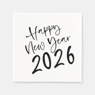Happy New Year 2026 Script Napkin
