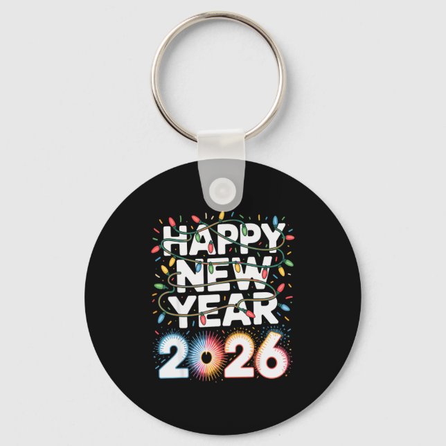 Happy New Year 2026 Sparkle Shirt For Women  Keychain (Front)