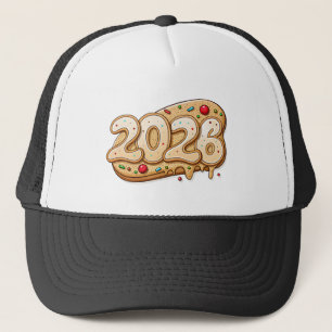 Happy New Year 2026 Sweet-inspired Gold Look-Cap  Trucker Hat