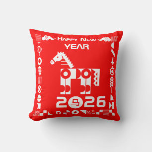 Happy New Year 2026 Throw Pillow