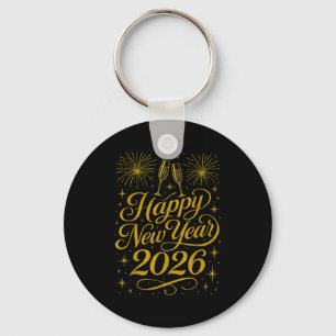 Happy New Year 2026 Womens New Years Eve Party Keychain