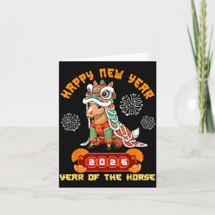 Happy New Year 2026 Year Of The Horse Lunar Celebr Card